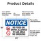 Signmission No Food Or Drink Allowed In, 24 in W x Rectangle, Aluminum OS-2PACK-NS-A-1824-L-14572 - alternate 8